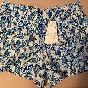 Lilly Pulitzer Blue High Waist Shorts